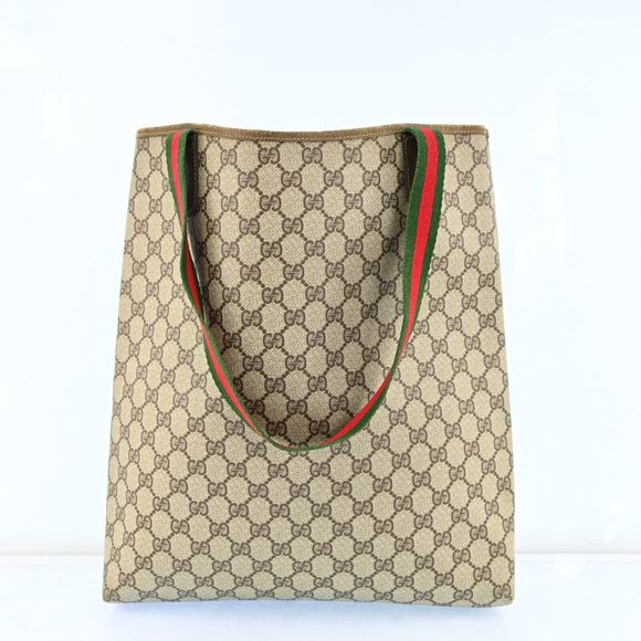 Auth Gucci Tote Bag Sherry Line Browns #73241G17B - Picture 2 of 15